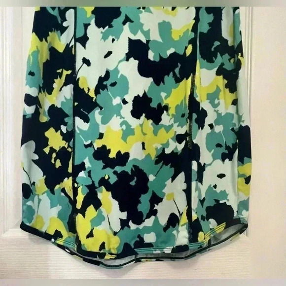 Title Nine Buttah Pieced Tank Dress  Blue Green Floral Sz Small - Picture 5 of 11